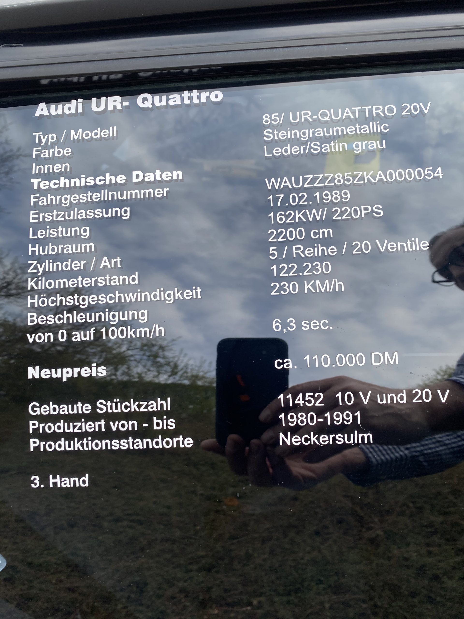 
								Audi Quattro 20V RR-Motor 100 Stück wurden gebaut full									